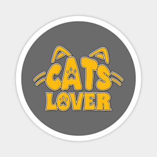 Cat Lover Yellow design Tshirt Mug Hoodie For cat moms Magnet